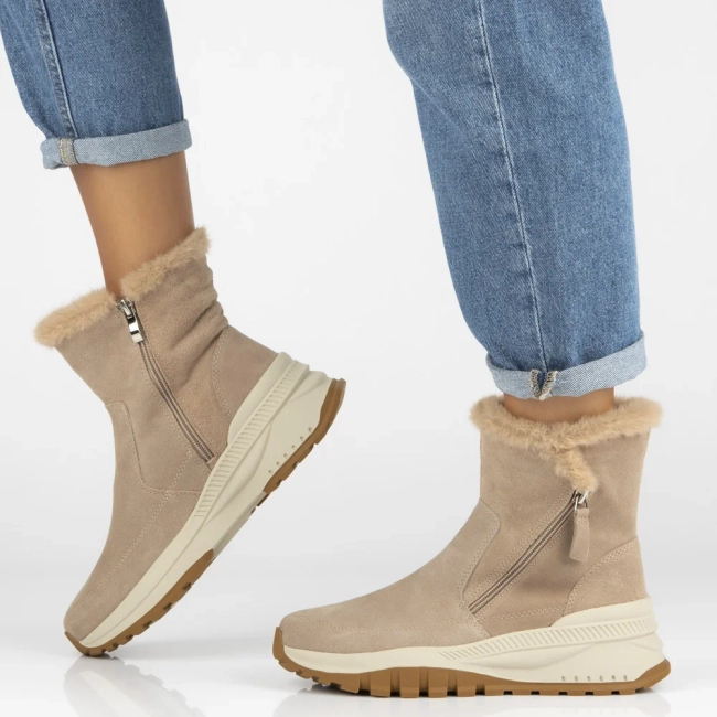 Leather ankle boots Filippo DBT7157/25 BE beige