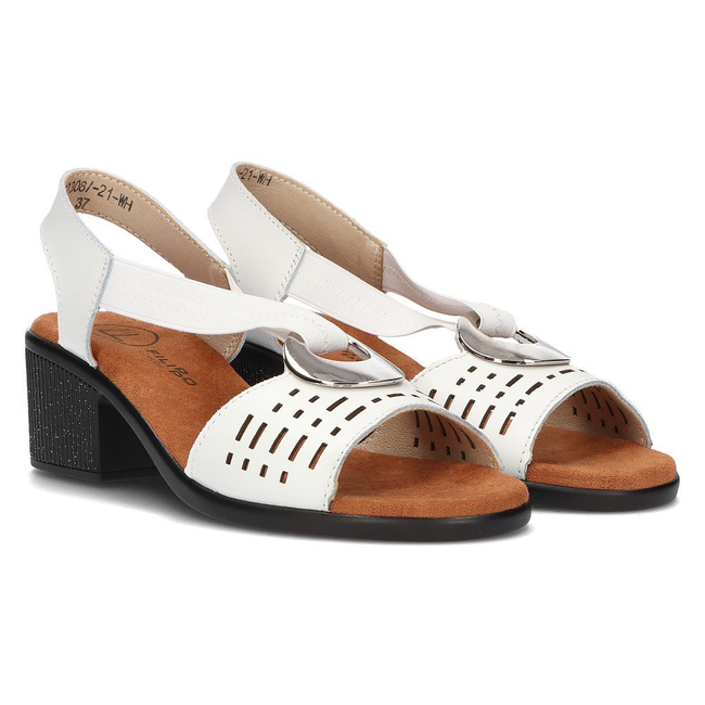 Leather sandals Filippo DS2308/22 WH white