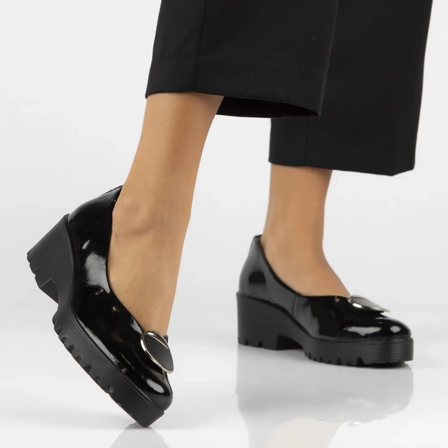 Leather shoes Filippo DP4569/24 BK L black