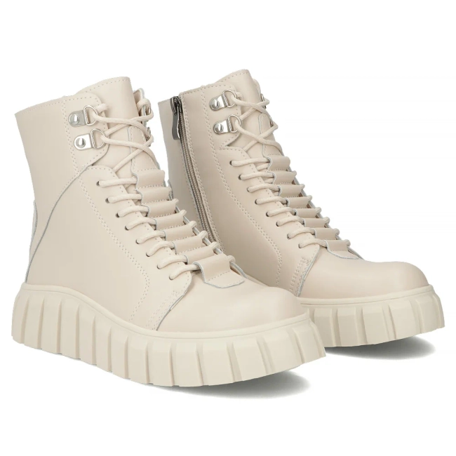 Leather ankle boots DBT6312/25 BE beige