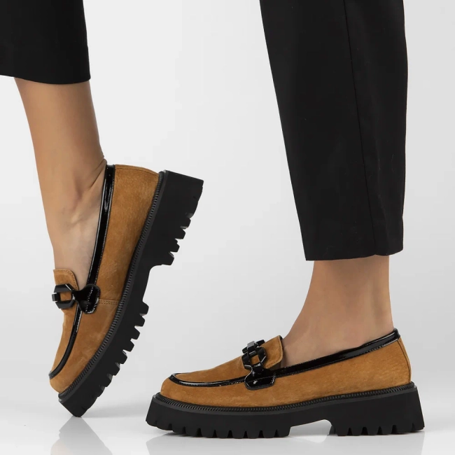 Leather shoes Filippo DP6486/24 BR brown