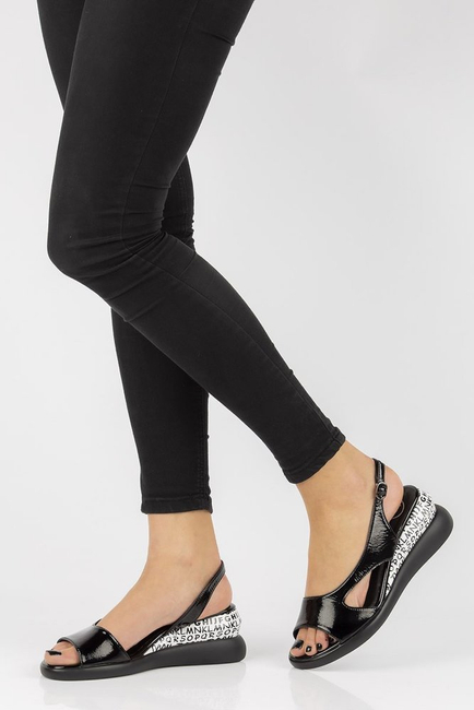 Wedge sandals Filippo DS2315/21 BK black