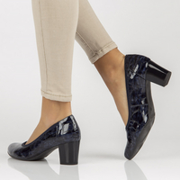 Leather Pumps Bioeco by Arka 5175/2307 navy