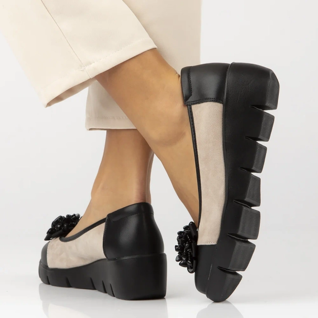 Leather shoes Filippo DP6783/25 BK BE black-beige