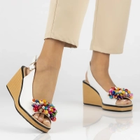 Leather sandals Filippo DS6021/25 WH white