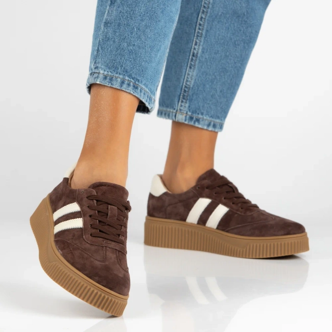 Leather sneakers Filippo DP6776/26 D BR brown