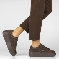 Skórzane sneakersy Filippo DP6058/26 D BR brązowe