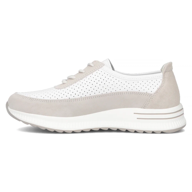 Leather shoes Filippo DP6717/25 WH GR white-grey