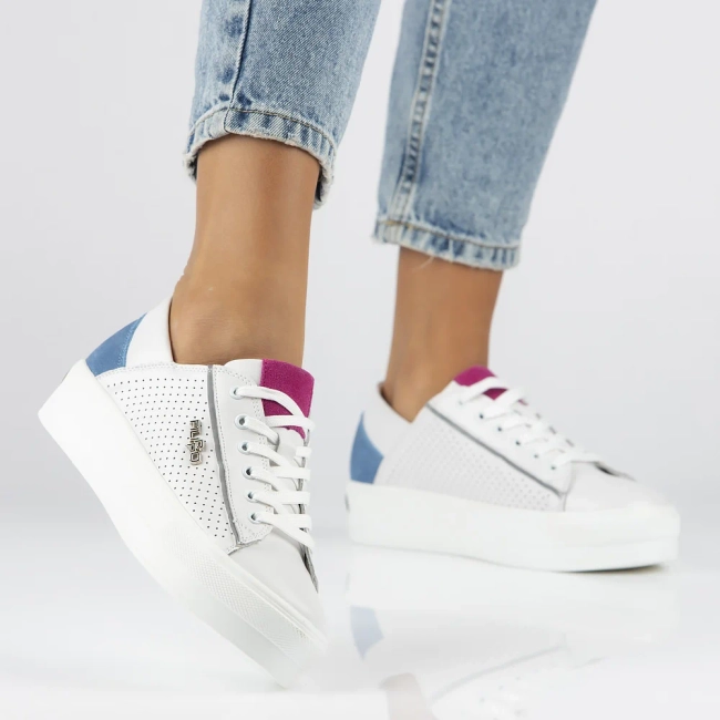 Leather shoes Filippo DP6031/24 WH white