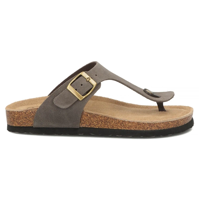 Skórzane klapki Filippo DK7916/26 TP taupe