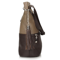 Handbag Toscanio Hobo Leather 1109 beige brown