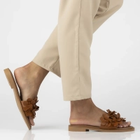 Leather flip-flops Filippo 40381 brown