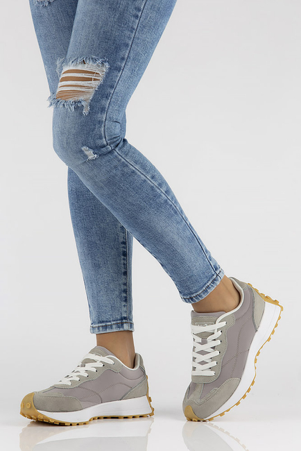 Leather Women's sneakers Filippo DP3748/22 GR grey