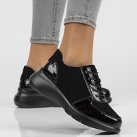 Skórzane sneakersy Filippo DP3168/21 BK czarne