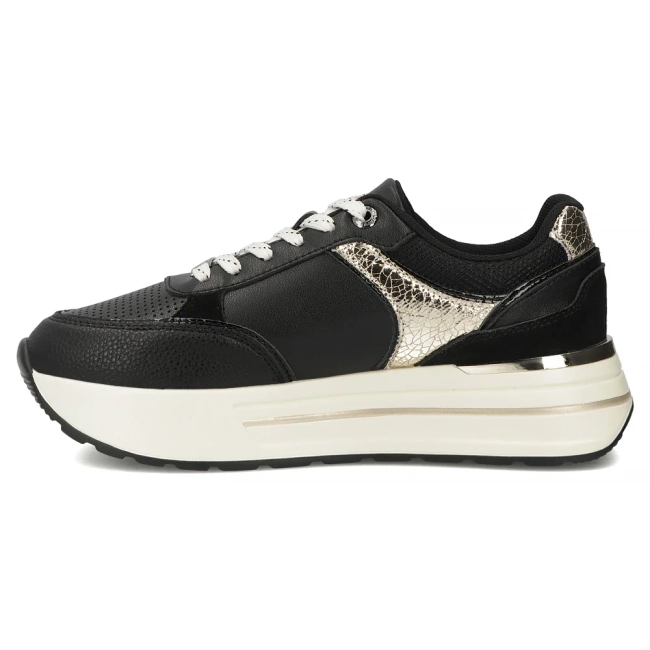 Skórzane sneakersy Filippo DP7773/26 BK czarne