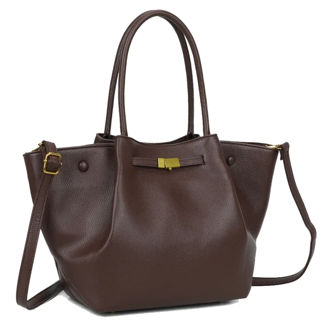 Brown handbag prime clasp