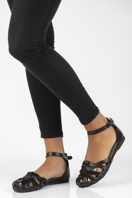 Skórzane sandały Filippo 40224 czarne