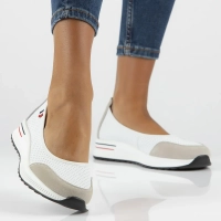 Leather shoes Filippo DP6134/25 WH GR white-grey