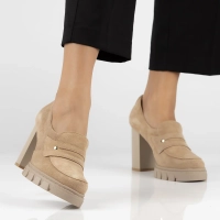 Leather shoes Filippo DP4671/23 BE beige