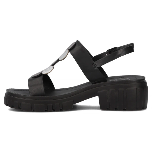 Sandały na obcasie Filippo DS6897/25 BK czarne