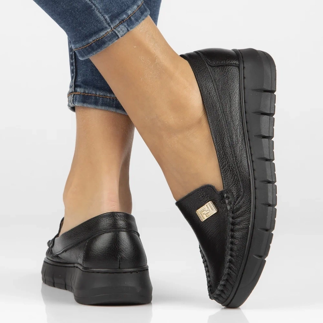 Leather loafers Filippo 10167 black