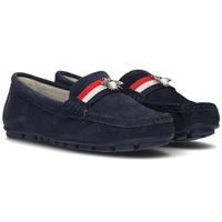 Skórzane mokasyny Filippo DP1406/21 NV granatowe