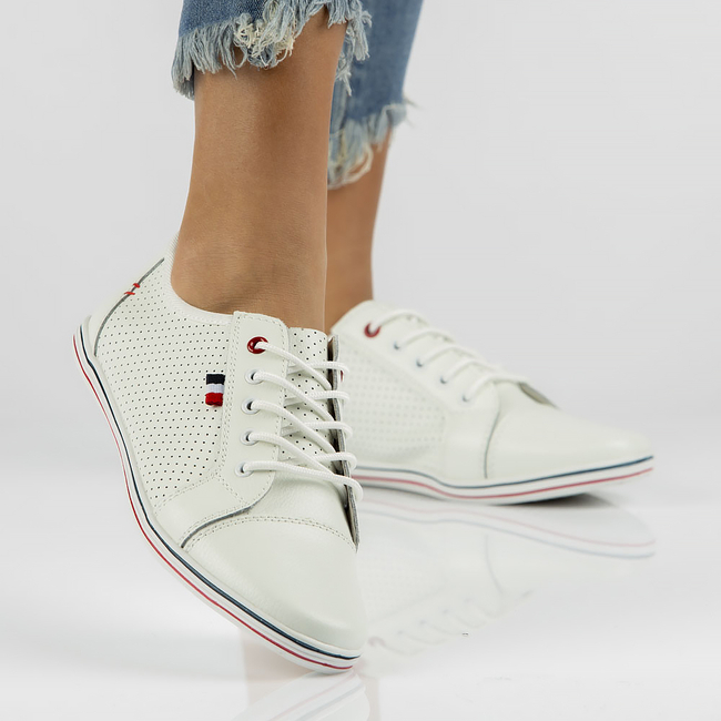 Leather shoes Filippo DP009/23 WH white