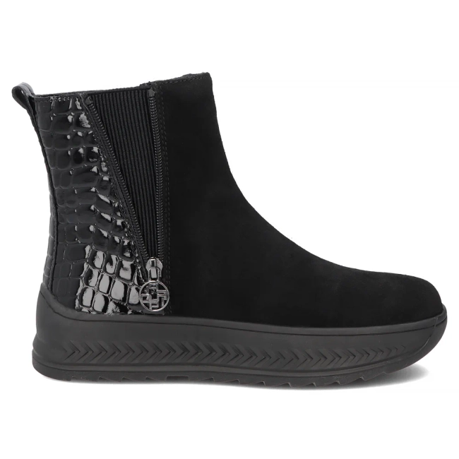 Leather platform ankle boots Filippo DBT8268/26 BK black