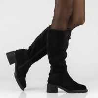 Leather heeled boots Filippo DKZ8002/26 BK black