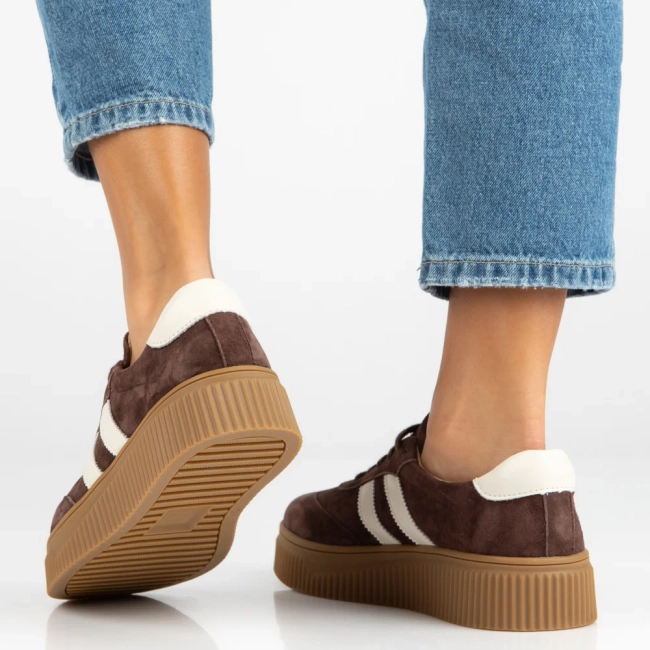 Leather sneakers Filippo DP6776/26 D BR brown