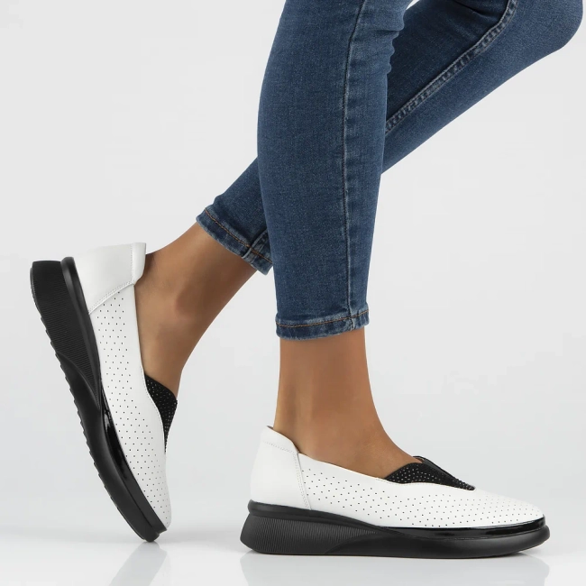 Leather shoes Filippo DP6208/24 WH white