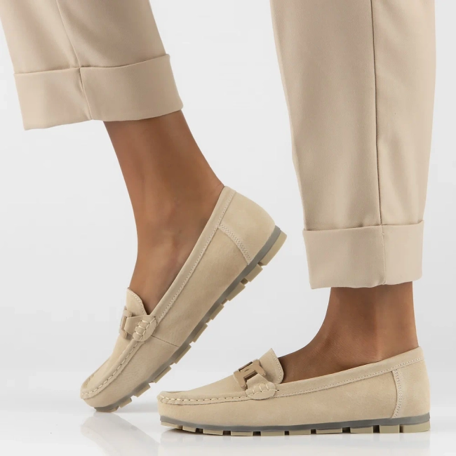 Leather loafers Filippo DP3630/24 BE beige