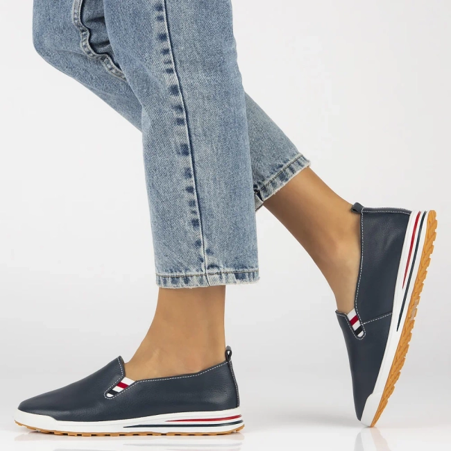 Leather shoes Filippo DP3510/24 NV navy blue