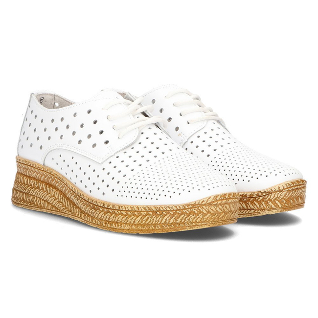 Leather shoes Filippo DP2162/21 WH white