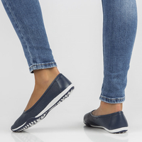 Leather shoes Filippo DP3681/22 NV navy blue