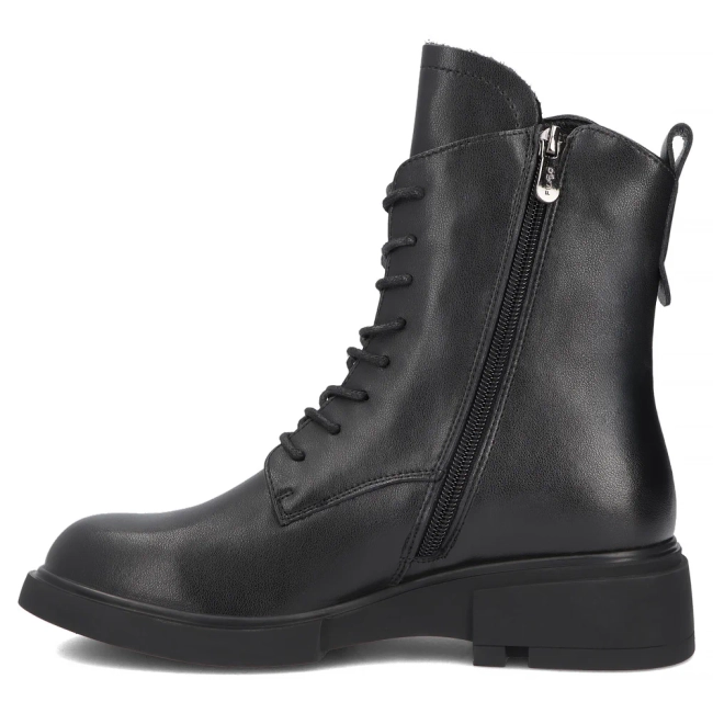 Skórzane botki Filippo DBT8025/26 BK czarne