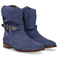 Botki Filippo 512 Niebieski Welur