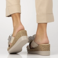 Leather flip-flops Filippo DK7039/25 BE beige