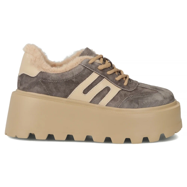 Leather sneakers Filippo DP7110/25 TP Taupe
