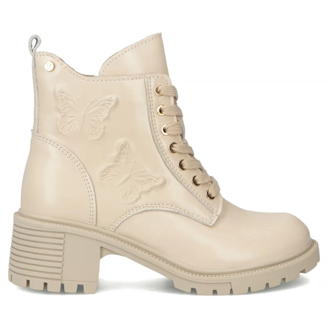 Leather ankle boots Filippo DBT7133/25 BE beige