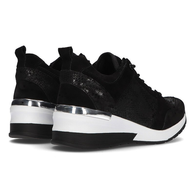 Skórzane sneakersy Filippo DP1505/21 BK czarne