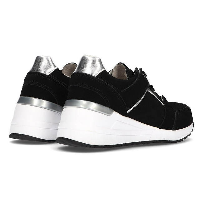 Skórzane sneakersy Filippo DP2003/21 BK czarne