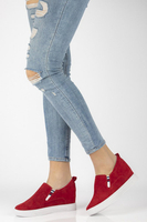 Skórzane półbuty Filippo DP1356/21 RD czerwone