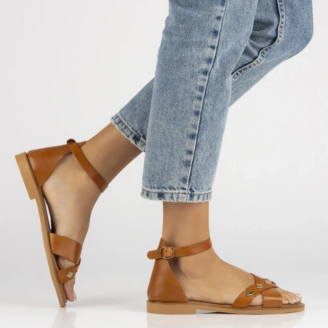 Leather sandals Filippo 40378 brown