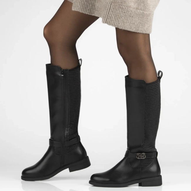 Leather boots Filippo DKZ7331/25 BK black