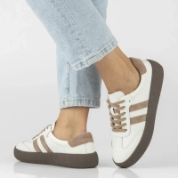 Leather sneakers Filippo DP7958/26 WH BE white