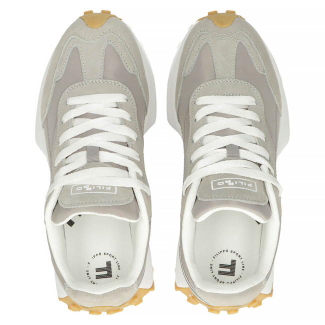 Skórzane Sneakersy Filippo DP3748/22 GR szare