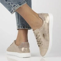 Skórzane sneakersy Filippo DP6738/25 GO złote