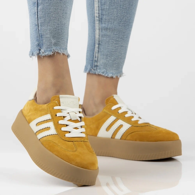 Leather sneakers Filippo DP6994/25 YL yellow