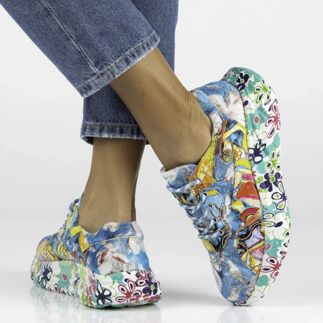 Skórzane sneakersy Laura Vita sofiao 01 niebieskie